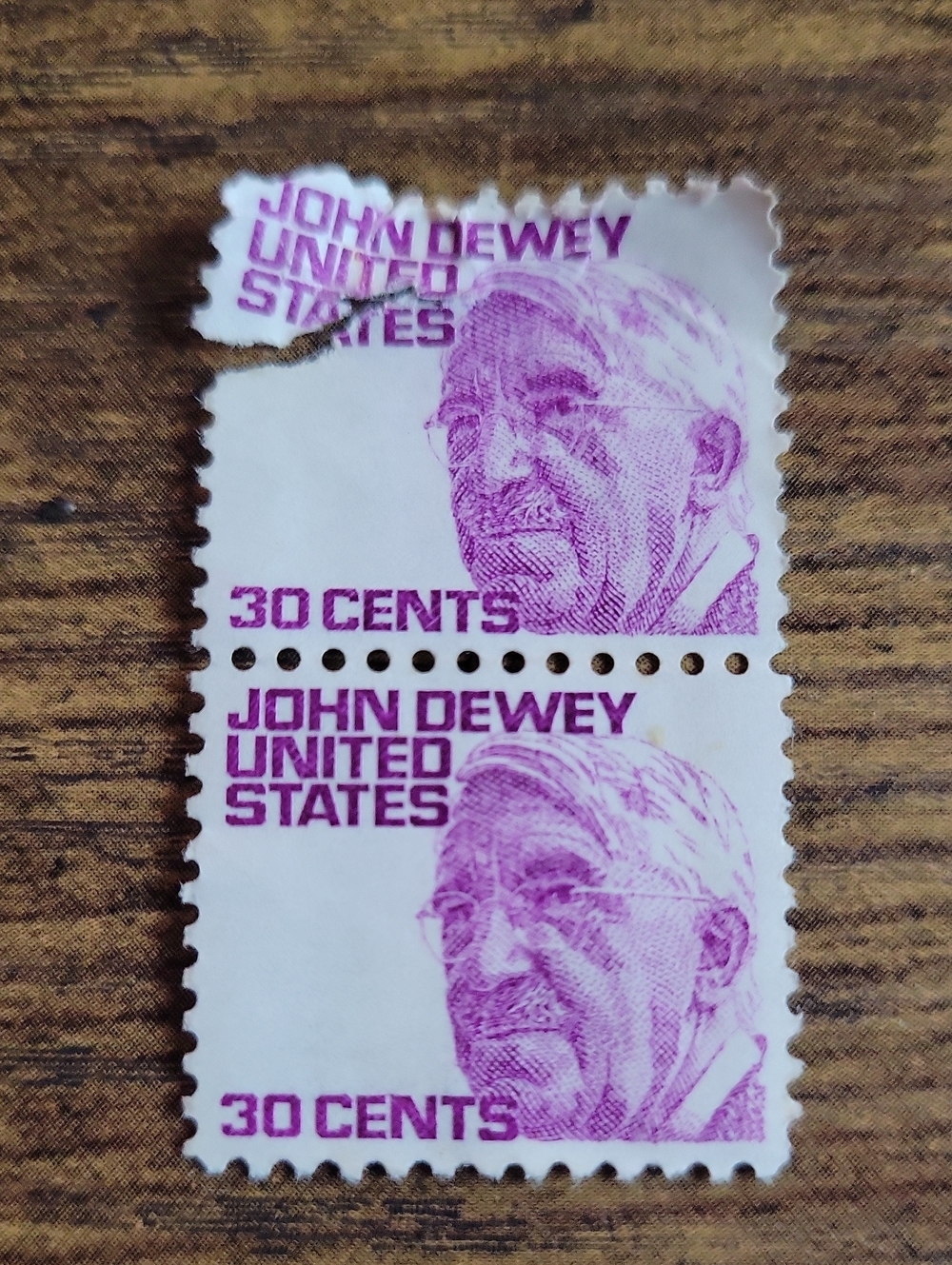 Vintage Purple United States 30 Cents Stamp Pair - Unbranded